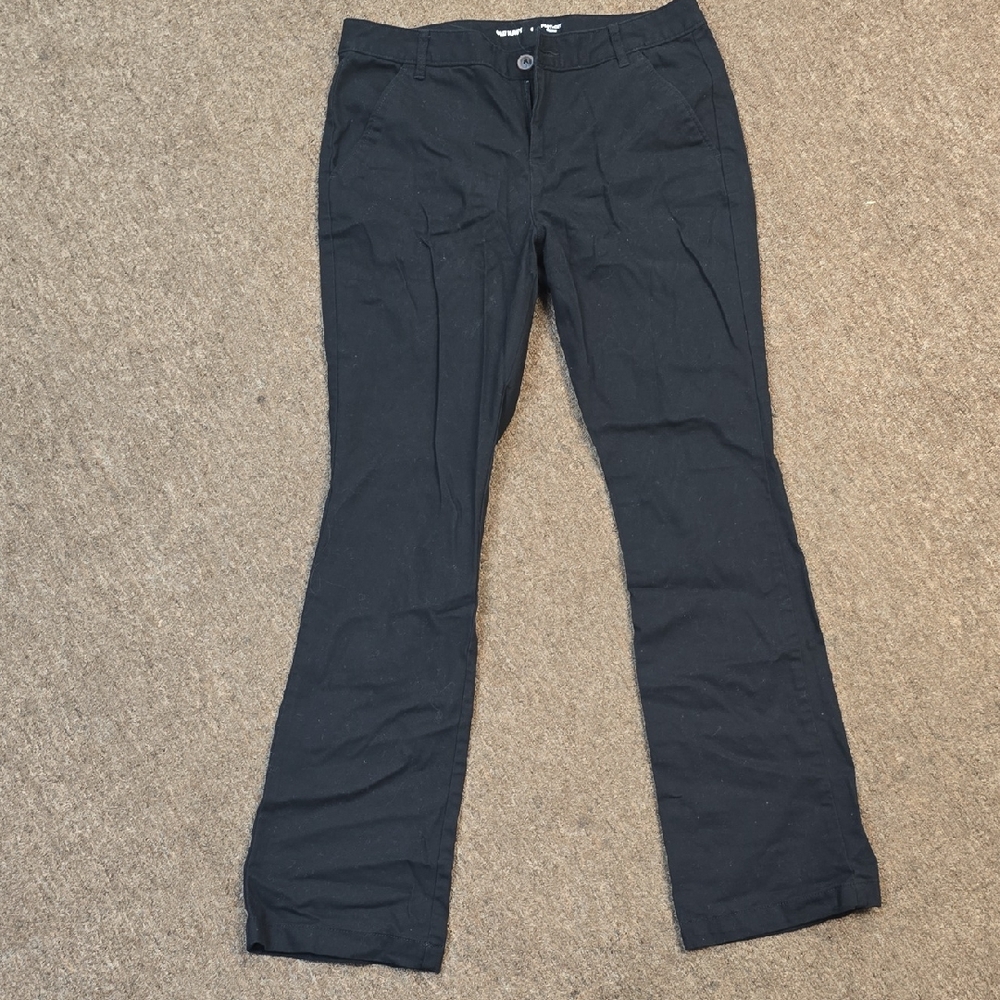 Women's Old Navy Black Khaki Boot-Cut Stretch Size 6
